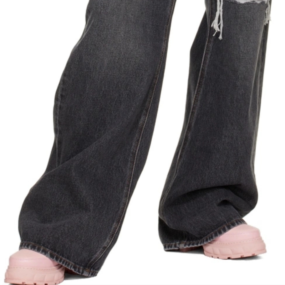 VIRON VEGAN Pink Spiral Combat Boots - Picture 4 of 9